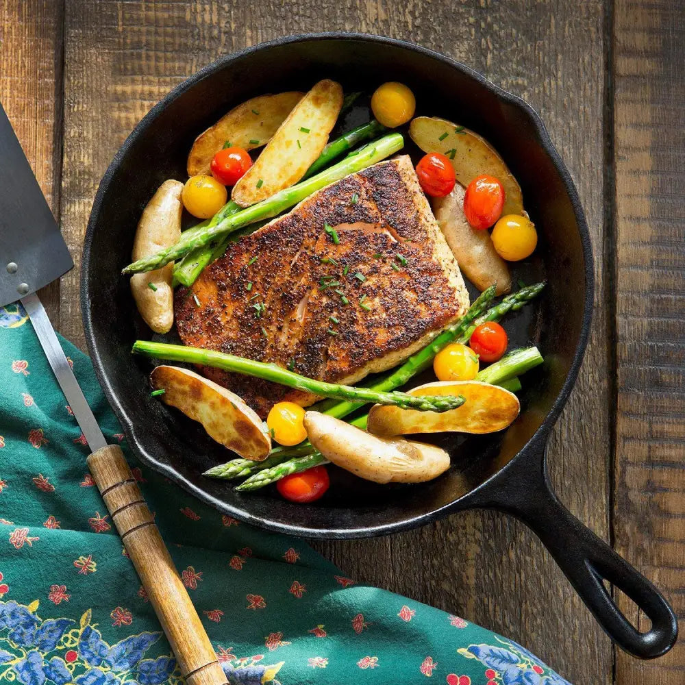 Cast Iron Skillet Cookware 3-Piece Set Chef Quality Pre-Seasoned Pan 10’’ 8’’ 6’’ Pans - Home & Garden > Kitchenware