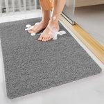 Cat Head Gray Non-Slip Loofah-Style Bathroom Mat -Quick-Dry and Soft 40*80cm - Home & Garden > Bathroom Accessories >