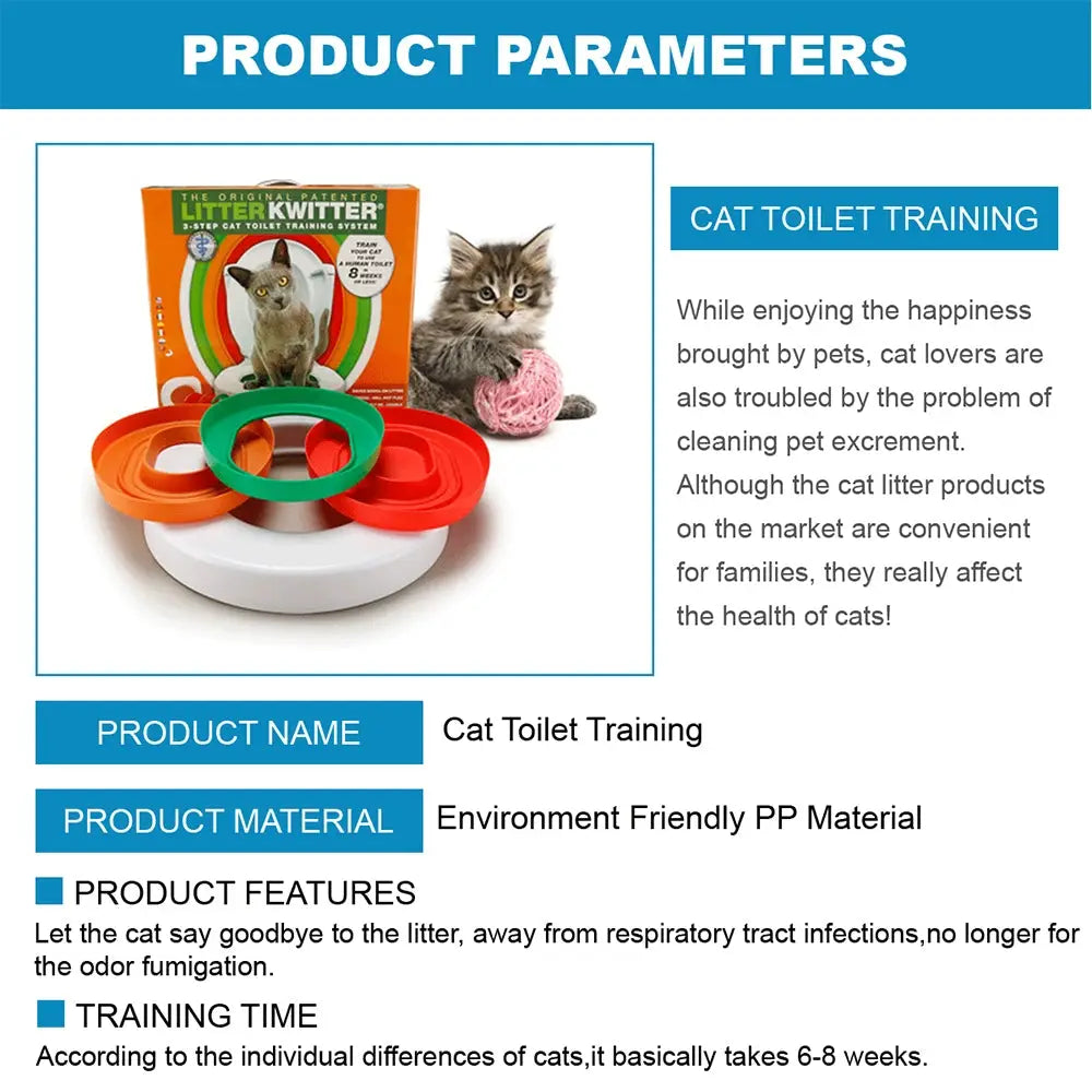 Cat Toilet Training System 3 Step Litter Kwitter Pet Training DVD Instruction - Pet Care > Cat Supplies > Cat Litter