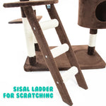 Cat Tree Multi Level Scratcher FUJI 170cm BROWN - Pet Care > Cat Supplies > Cat Scratchers