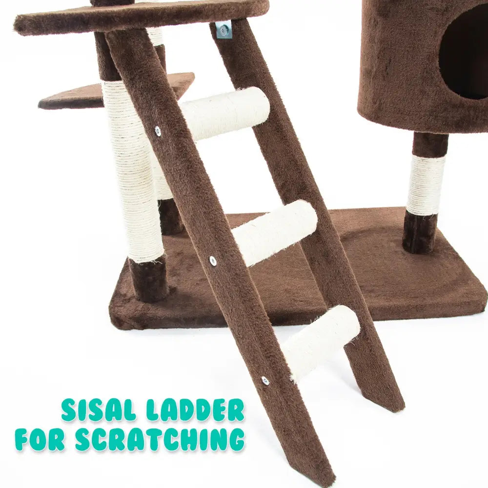 Cat Tree Multi Level Scratcher FUJI 170cm BROWN - Pet Care > Cat Supplies > Cat Scratchers