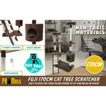 Cat Tree Multi Level Scratcher FUJI 170cm BROWN - Pet Care > Cat Supplies > Cat Scratchers