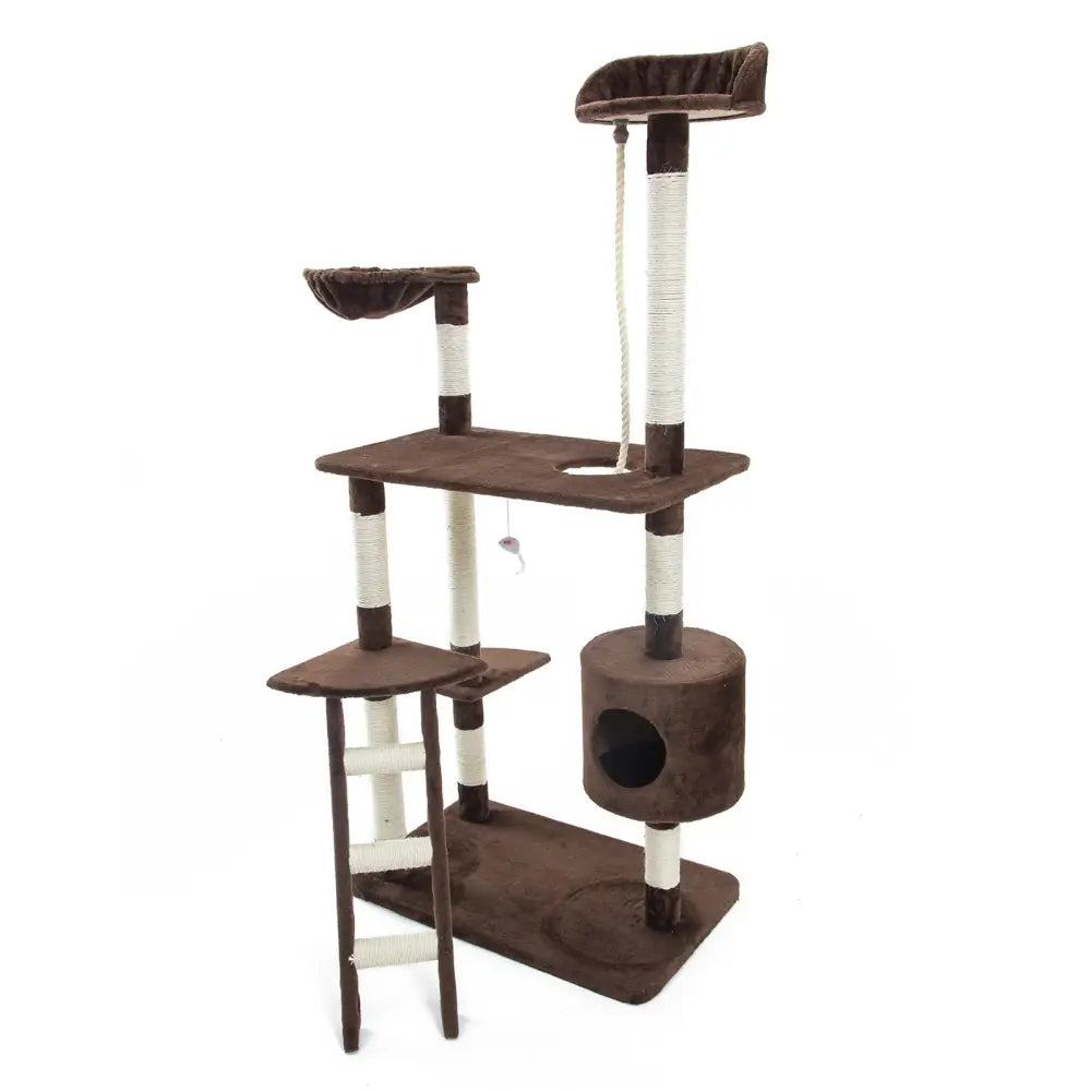 Cat Tree Multi Level Scratcher FUJI 170cm BROWN - Pet Care > Cat Supplies > Cat Scratchers