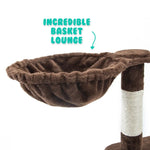 Cat Tree Multi Level Scratcher FUJI 170cm BROWN - Pet Care > Cat Supplies > Cat Scratchers