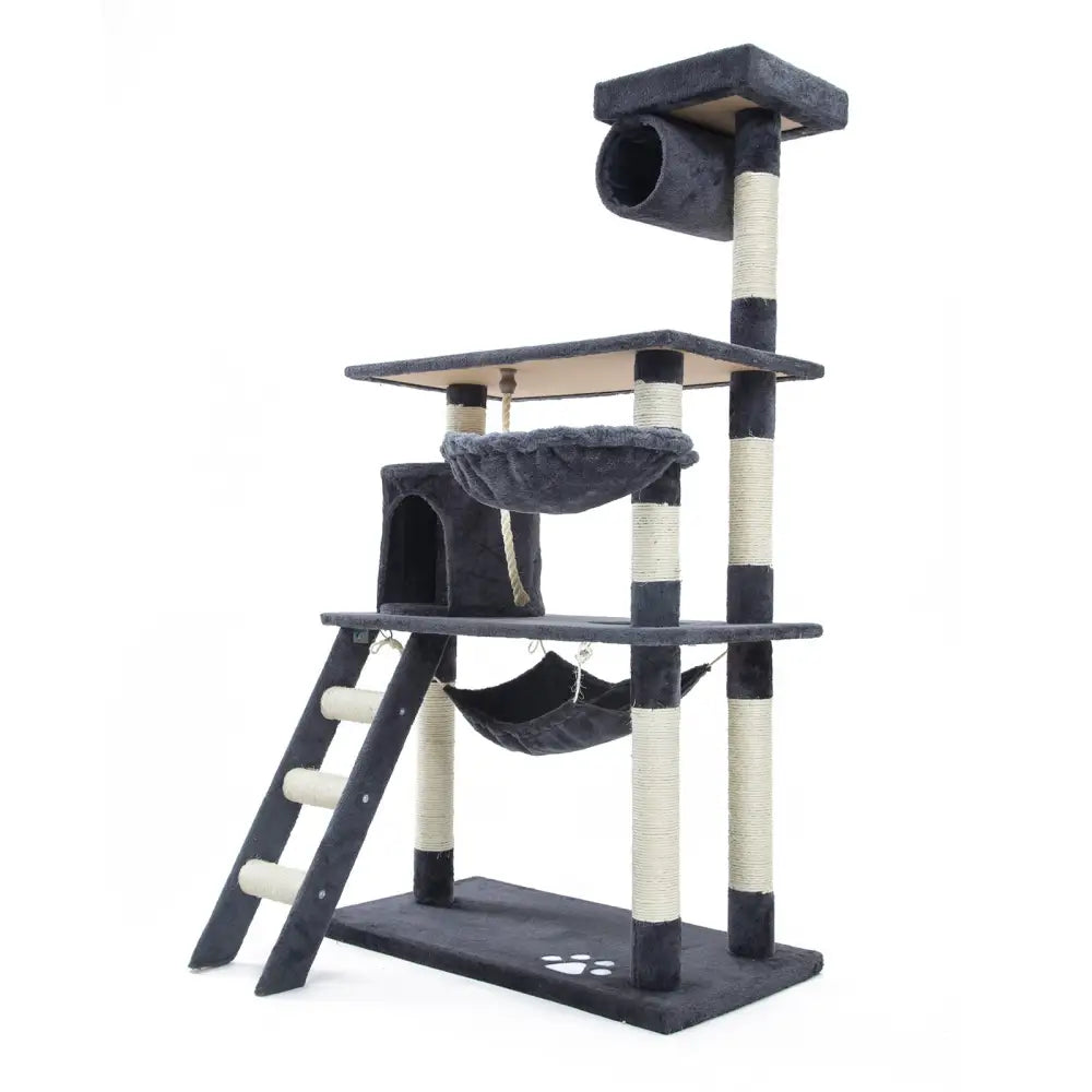 Cat Tree Multi Level Scratcher MAPLE 140cm GREY - Pet Care > Cat Supplies > Cat Scratchers