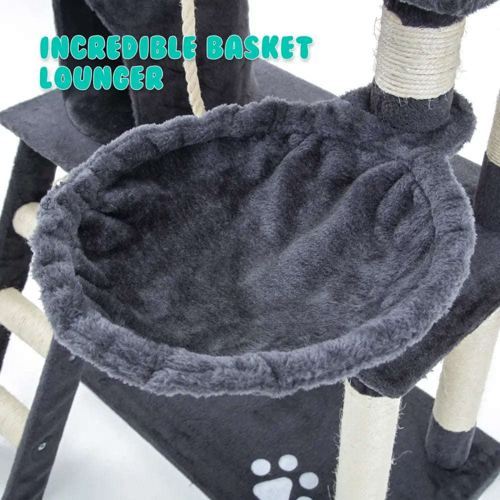 Cat Tree Multi Level Scratcher MAPLE 140cm GREY - Pet Care > Cat Supplies > Cat Scratchers