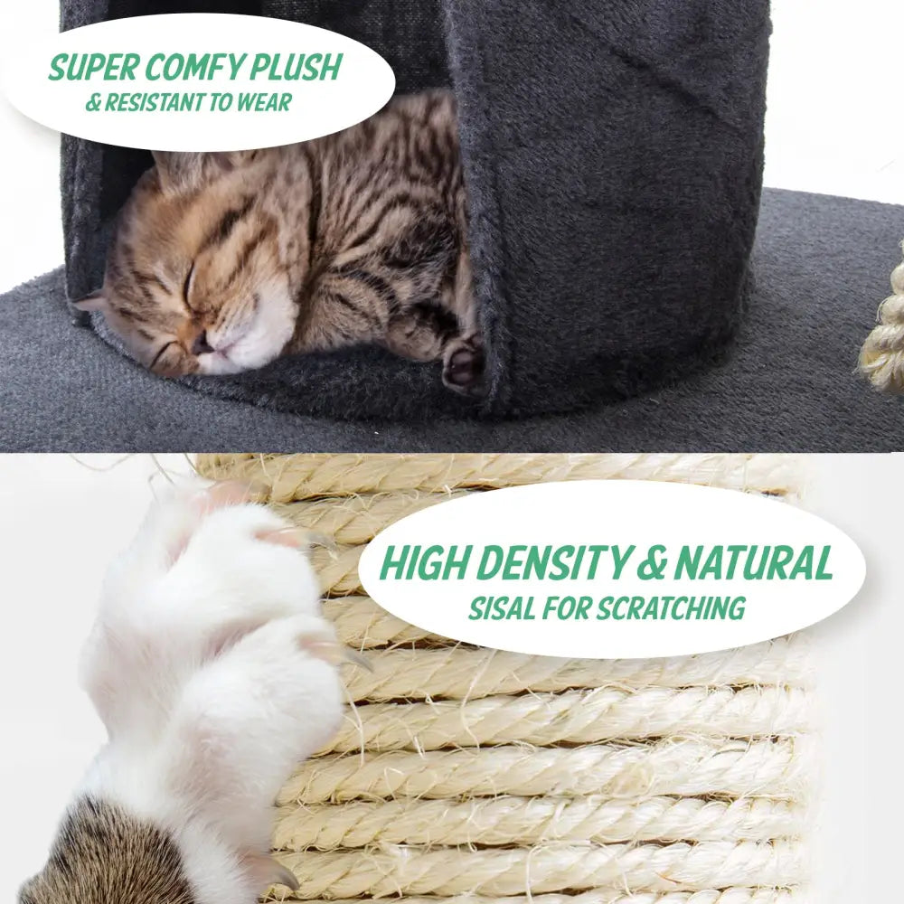 Cat Tree Multi Level Scratcher MAPLE 140cm GREY - Pet Care > Cat Supplies > Cat Scratchers