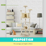 Cat Tree Multi Level Scratcher PARALA 201cm BEIGE - Pet Care > Cat Supplies > Cat Scratchers