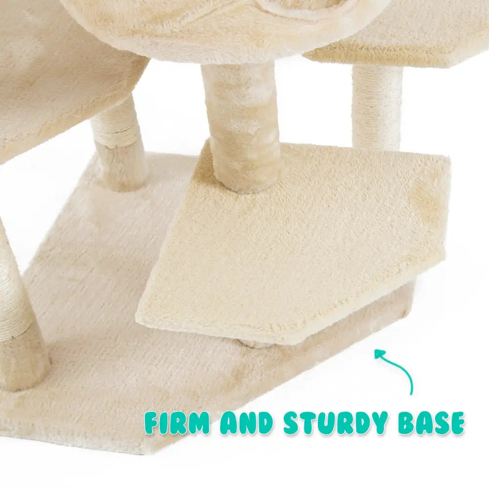 Cat Tree Multi Level Scratcher PARALA 201cm BEIGE - Pet Care > Cat Supplies > Cat Scratchers