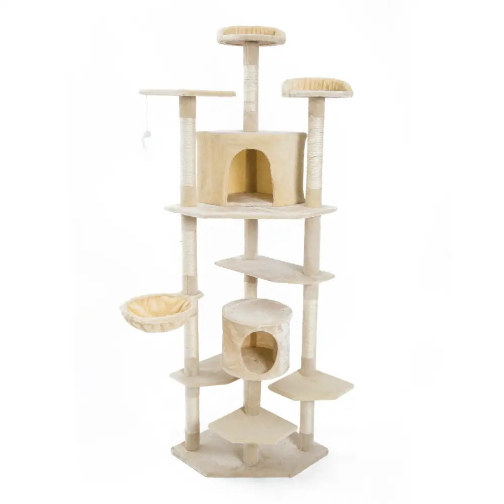 Cat Tree Multi Level Scratcher PARALA 201cm BEIGE - Pet Care > Cat Supplies > Cat Scratchers
