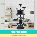 Cat Tree Multi Level Scratcher PARALA 201cm GREY - Pet Care > Cat Supplies > Cat Scratchers