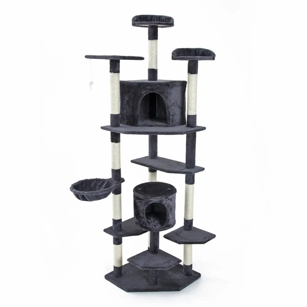 Cat Tree Multi Level Scratcher PARALA 201cm GREY - Pet Care > Cat Supplies > Cat Scratchers