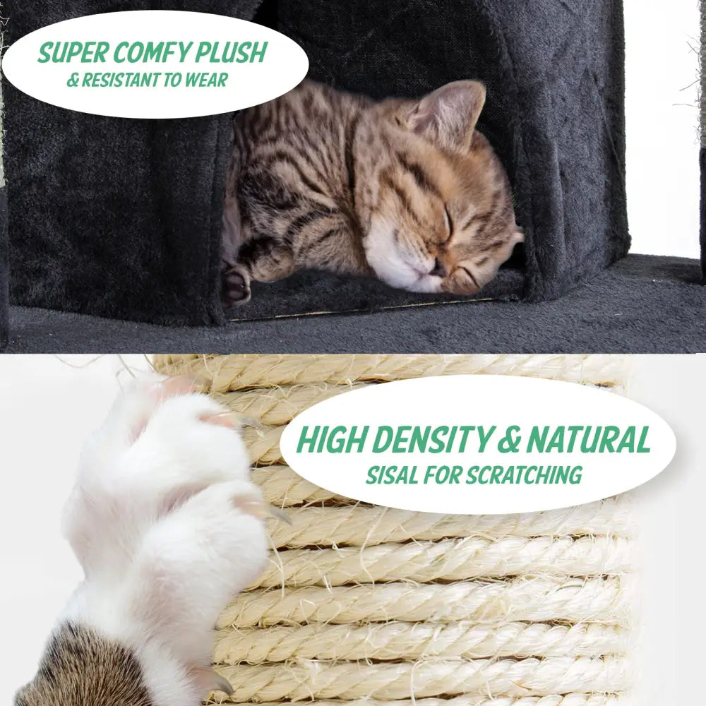 Cat Tree Multi Level Scratcher PARALA 201cm GREY - Pet Care > Cat Supplies > Cat Scratchers