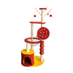 Cat Tree with Candied Hawthorn Theme Featuring Multiple Platforms Scratching Posts 50*58*130cm - Pet Care > Cat