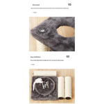 Cat Tree with Two Platforms Scratching Posts and Hanging Mouse Toy - Pet Care > Cat Supplies > Cat Furniture
