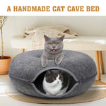 Cat Tunnel Bed Felt Pet Puppy Nest Cave House Round Donut Interactive Play Toy 26823 - Pet Care > Toys > Cat Toys