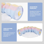 Cat Tunnel Sleep Bed 2-in-1 Collapsible Cat Tunnel Tubes Toys with Removable Mat - Pet Care > Cat Supplies > Cat Litter