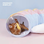 Cat Tunnel Sleep Bed 2-in-1 Collapsible Cat Tunnel Tubes Toys with Removable Mat - Pet Care > Cat Supplies > Cat Litter