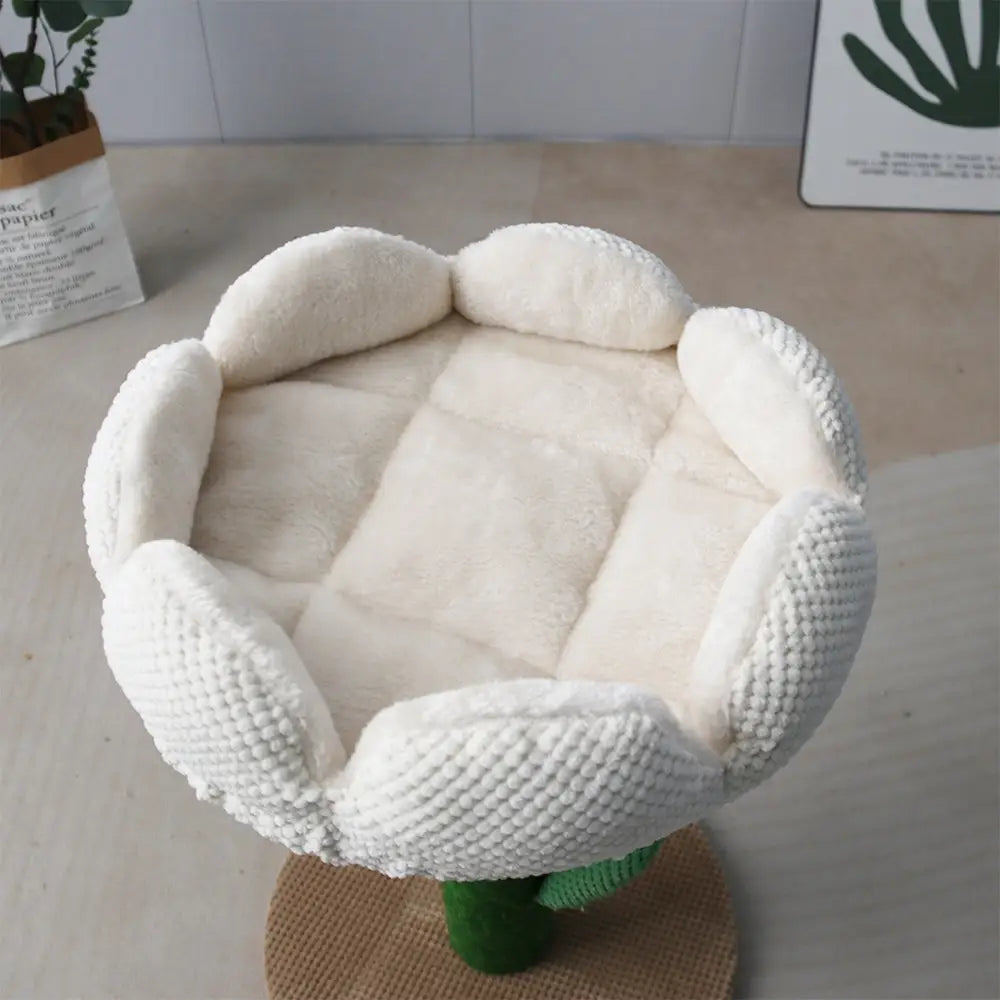 CATIO White Camelia Flower Cat Scratching Tree - Pet Care > Toys > Cat Toys