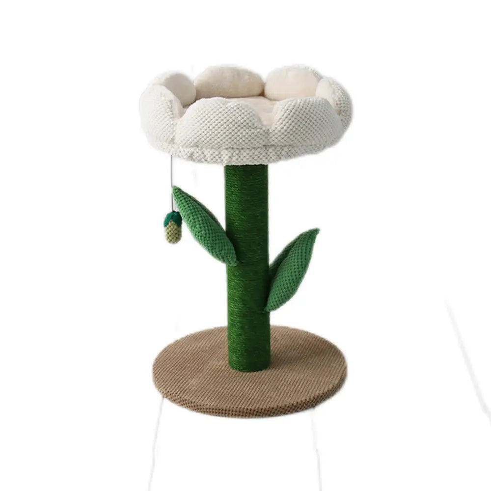 CATIO White Camelia Flower Cat Scratching Tree - Pet Care > Toys > Cat Toys