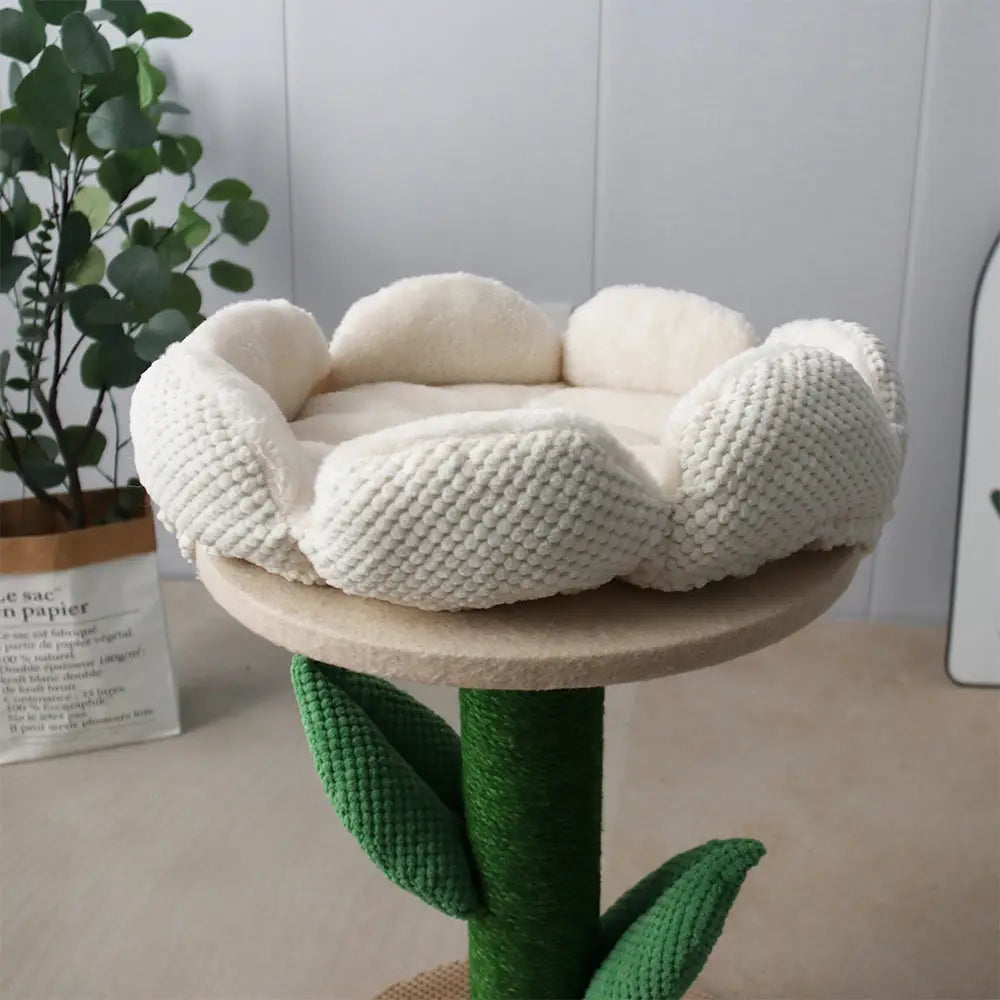 CATIO White Camelia Flower Cat Scratching Tree - Pet Care > Toys > Cat Toys