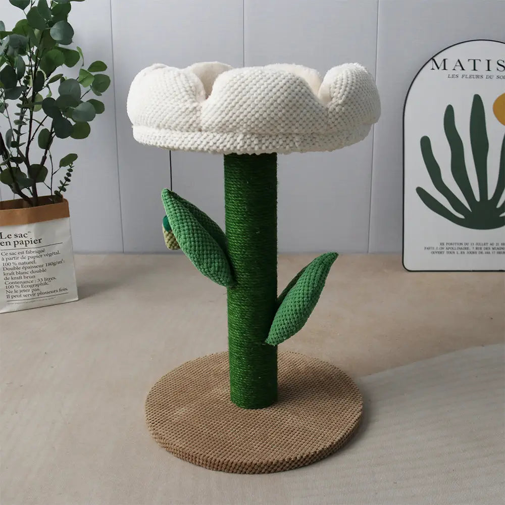 CATIO White Camelia Flower Cat Scratching Tree - Pet Care > Toys > Cat Toys