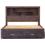 Catmint Bed Frame Queen Size Wood Mattress Base With Storage Drawers Grey Stone - Furniture > Bedroom > Beds & Bed