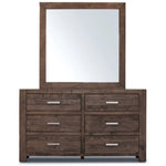Catmint Dresser Mirror 6 Chest of Drawers Tallboy Storage - Grey Stone - Home & Garden > Storage > Clothing & Wardrobe