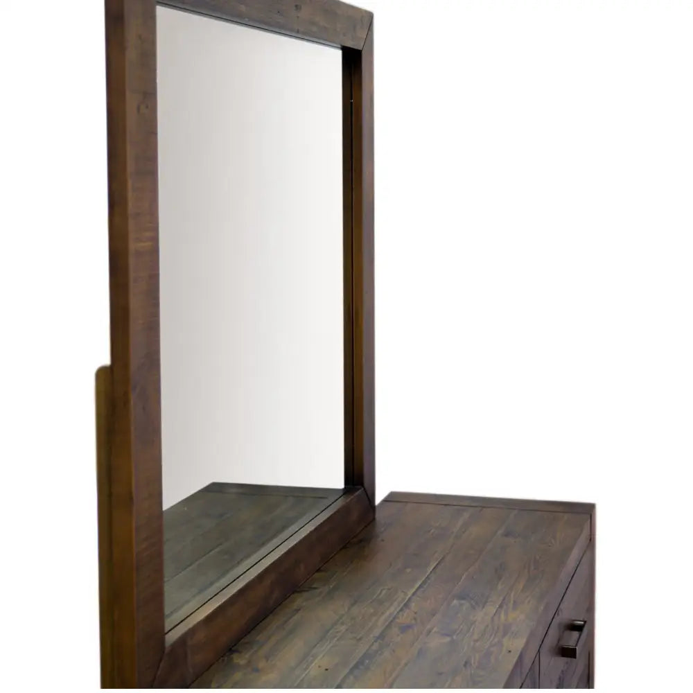 Catmint Dresser Mirror Dressing Table Solid Pine Wood Frame - Grey Stone - Furniture > Bedroom > Dressing Vanity &