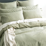 Cavallo Stone Washed 100% French Linen Jade European Pillowcase by Renee Taylor - Home & Garden > Bedding > Pillowcases