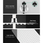 Cefito 10’’ Rain Shower Head Set Handheld Square High Pressure Mixer Tap Chrome - Home & Garden > Bathroom