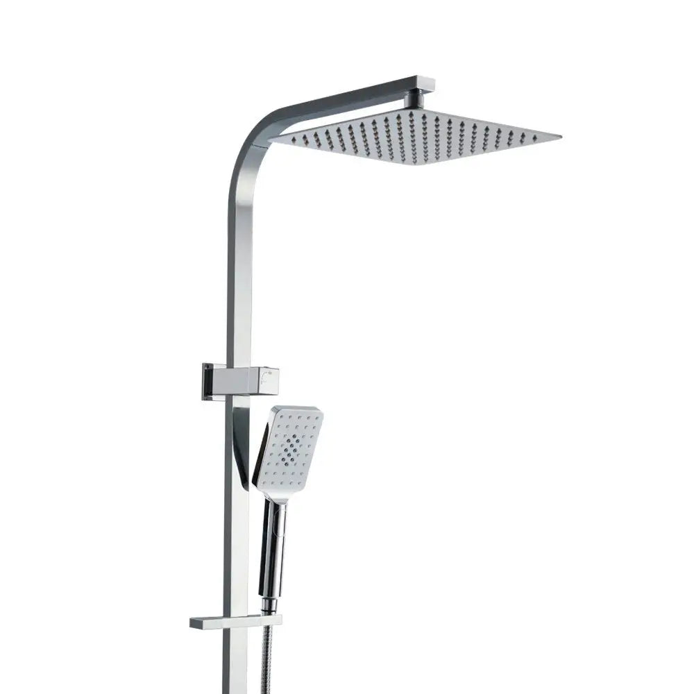 Cefito 10’’ Rain Shower Head Set Handheld Square High Pressure Chrome - Furniture > Bathroom > Shower Heads & Screens