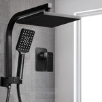 Cefito 8’’ Rain Shower Head Set Handheld Round High Pressure Mixer Tap Black - Home & Garden > Bathroom Accessories >