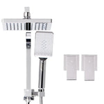 Cefito 8’’ Rain Shower Head Set Handheld Round High Pressure wins Tap Chrome - Home & Garden > Bathroom Accessories >