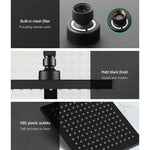 Cefito 8’’ Rain Shower Head Set Handheld Square High Pressure Black - Home & Garden > Bathroom Accessories > Shower