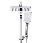 Cefito 8’’ Rain Shower Head Set Handheld Square High Pressure Chrome - Home & Garden > Bathroom Accessories > Shower