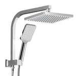 Cefito 8’’ Rain Shower Head Set Handheld Square High Pressure Chrome - Home & Garden > Bathroom Accessories > Shower