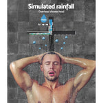 Cefito 8’’ Rain Shower Head Wall Arm Square High Pressure Black - Home & Garden > Bathroom Accessories