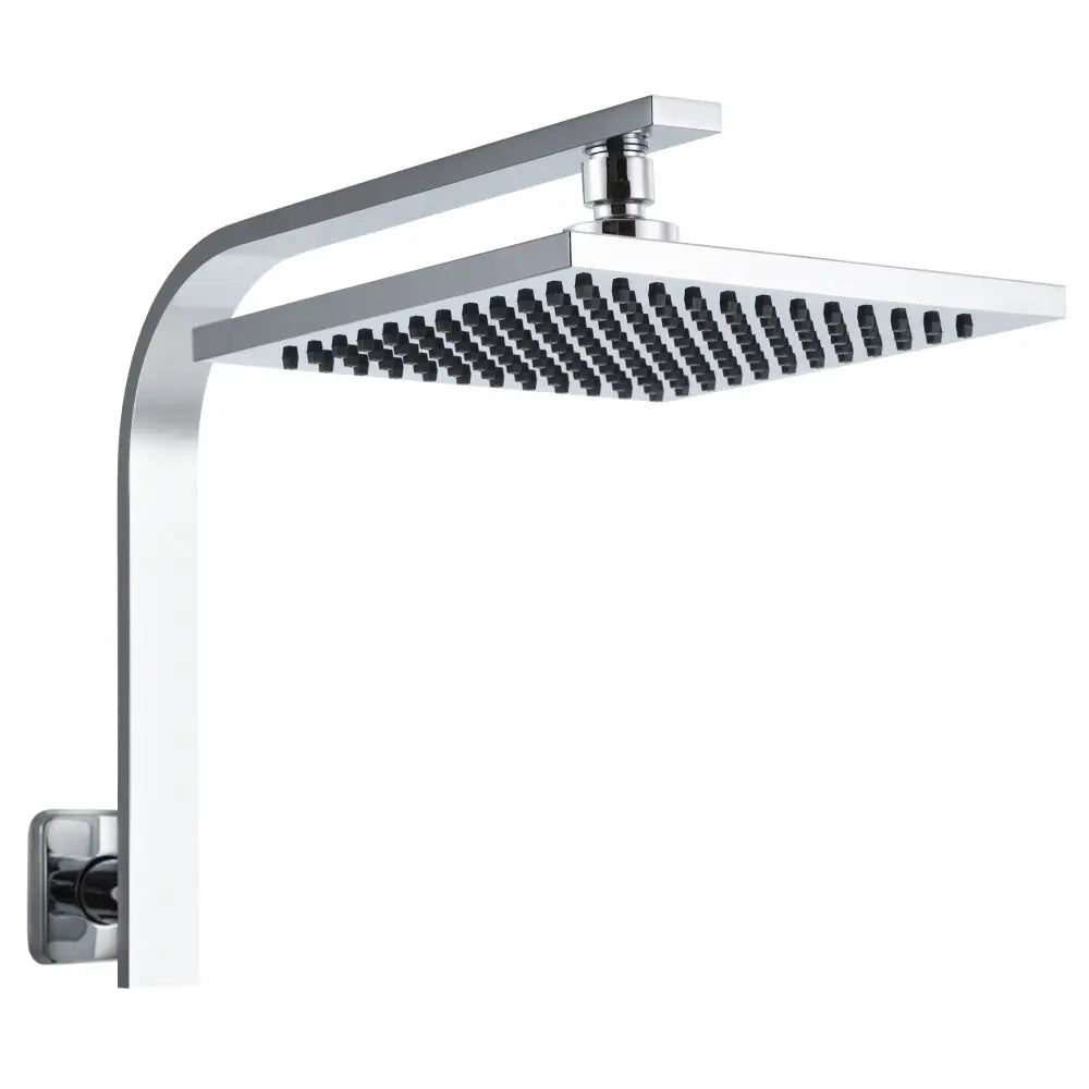 Cefito 8’’ Rain Shower Head Wall Arm Square High Pressure Chrome - Home & Garden > Bathroom Accessories