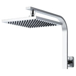 Cefito 8’’ Rain Shower Head Wall Arm Square High Pressure Chrome - Home & Garden > Bathroom Accessories