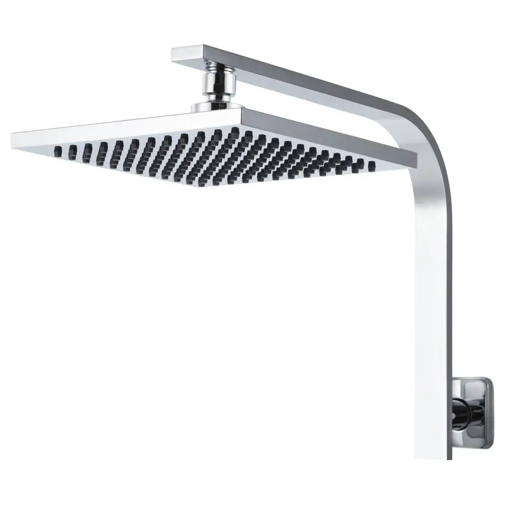 Cefito 8’’ Rain Shower Head Wall Arm Square High Pressure Chrome - Home & Garden > Bathroom Accessories