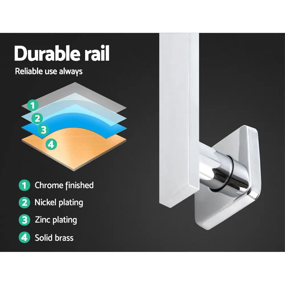 Cefito 8’’ Rain Shower Head Wall Arm Square High Pressure Chrome - Home & Garden > Bathroom Accessories