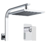 Cefito 8’’ Rain Shower Head Wall Arm Square High Pressure Mixer Tap Chrome - Home & Garden > Bathroom Accessories