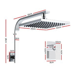 Cefito 8’’ Rain Shower Head Wall Arm Square High Pressure Mixer Tap Chrome - Home & Garden > Bathroom Accessories