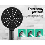 Cefito 9’’ Rain Shower Head Set Handheld Round High Pressure Black - Home & Garden > Bathroom Accessories