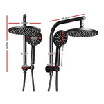 Cefito 9’’ Rain Shower Head Set Handheld Round High Pressure Black - Home & Garden > Bathroom Accessories