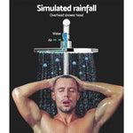 Cefito 9’’ Rain Shower Head Set Handheld Round High Pressure Chrome - Furniture > Bathroom > Shower Heads & Screens