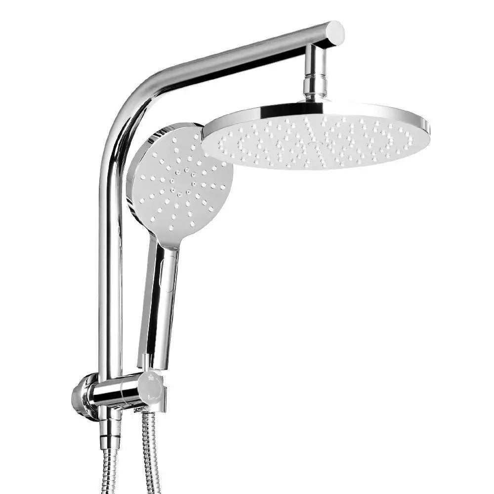 Cefito 9’’ Rain Shower Head Set Handheld Round High Pressure Chrome - Furniture > Bathroom > Shower Heads & Screens
