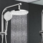 Cefito 9’’ Rain Shower Head Set Handheld Round High Pressure Chrome - Furniture > Bathroom > Shower Heads & Screens