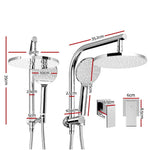 Cefito 9’’ Rain Shower Head Set Handheld Round High Pressure Twins Tap Chome - Home & Garden > Bathroom Accessories >